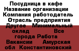 Посудница в кафе › Название организации ­ Компания-работодатель › Отрасль предприятия ­ Другое › Минимальный оклад ­ 14 000 - Все города Работа » Вакансии   . Амурская обл.,Константиновский р-н